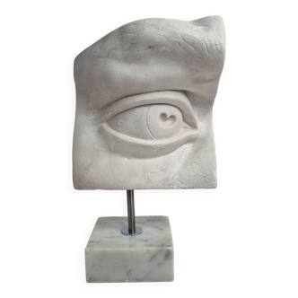 Eye of Michelangelo's "David", after Brucciani, on base, 28 cm