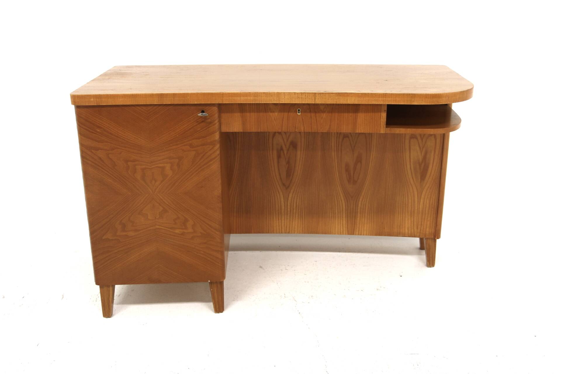 Scandinavian elm desk, by Swedish Modern, Sweden, 1940