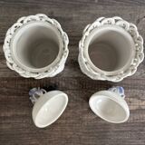2 small porcelain pots from Capodimonte