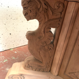 Renaissance style table in solid oak, 20th century