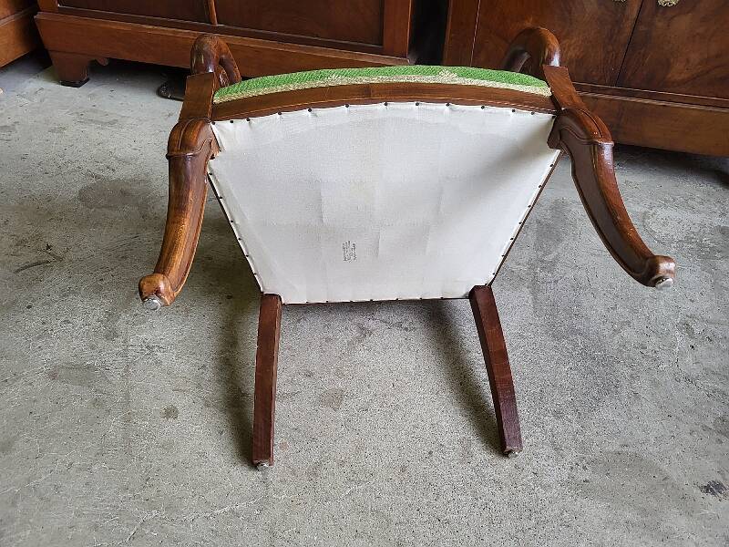 Serie de 4 fauteuils de style empire a crosse