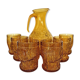 Service amber glasses and Bormioli decanter