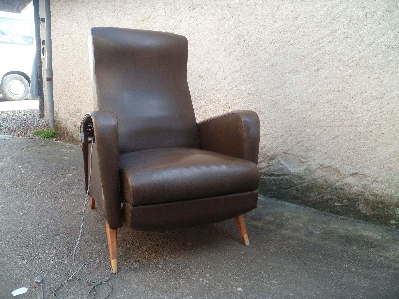 Brown color leather chair