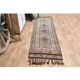 1970s Vintage Turkish Oushak Handmade Wool Cotton Brown Runner Rug 83x290