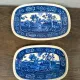 Set of 2 Villeroy and Boch Rusticana Blue plates.