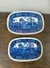 Set of 2 Villeroy and Boch Rusticana Blue plates.