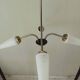 Brass chandelier with conical lampshades from the 1970s