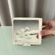 Vintage White Marble Napkin Rings – Set of 6 – Original Box