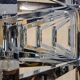Vintage large chrome Italian Space Age pendant lamp Sciolari