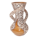 Vallauris Ceramics Fat Lava Spiral Vase Coral 28 cm Vintage