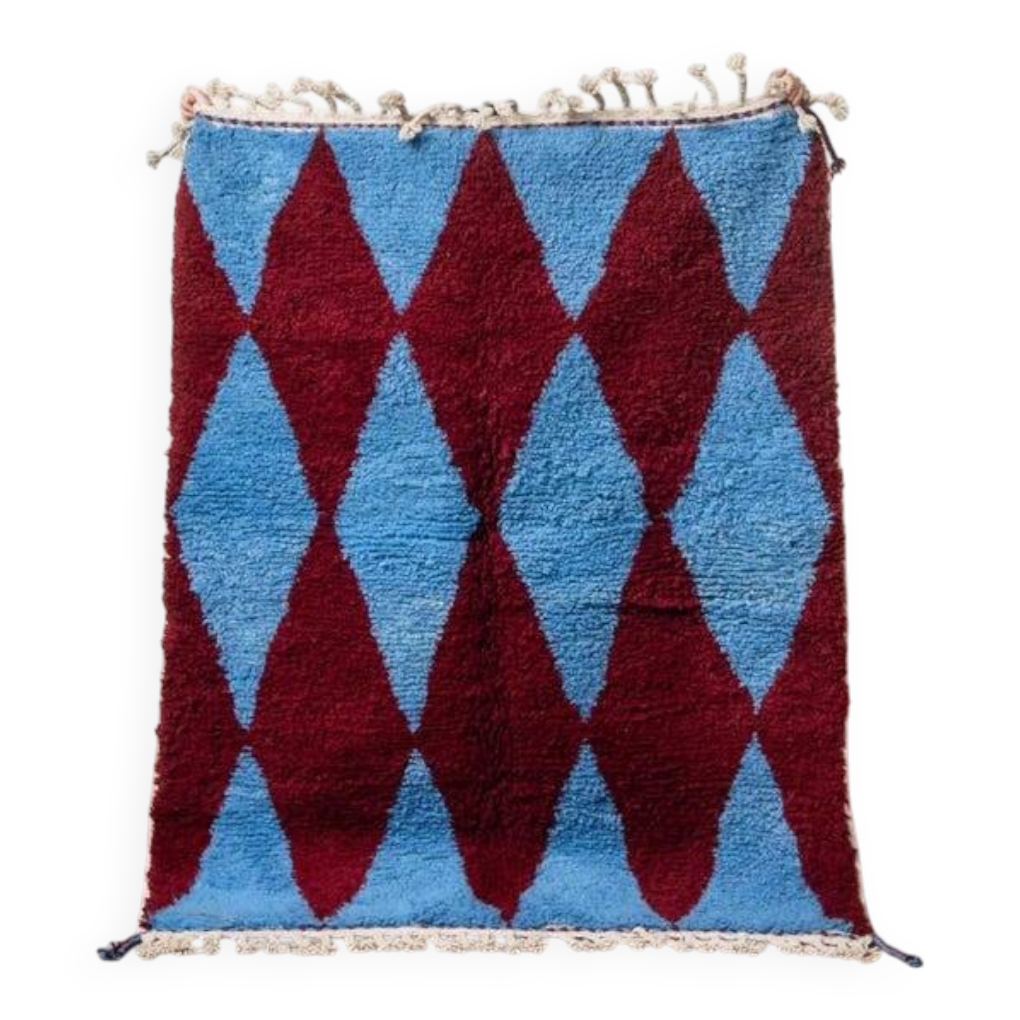 Traditional handwoven Berber rug, size 100 x 200 cm