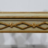 Banquette en Bois Doré et Gris-Vert, style Directoire – Fin XIXe