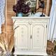 Antique patinated Louis XVI buffet, marble top.
