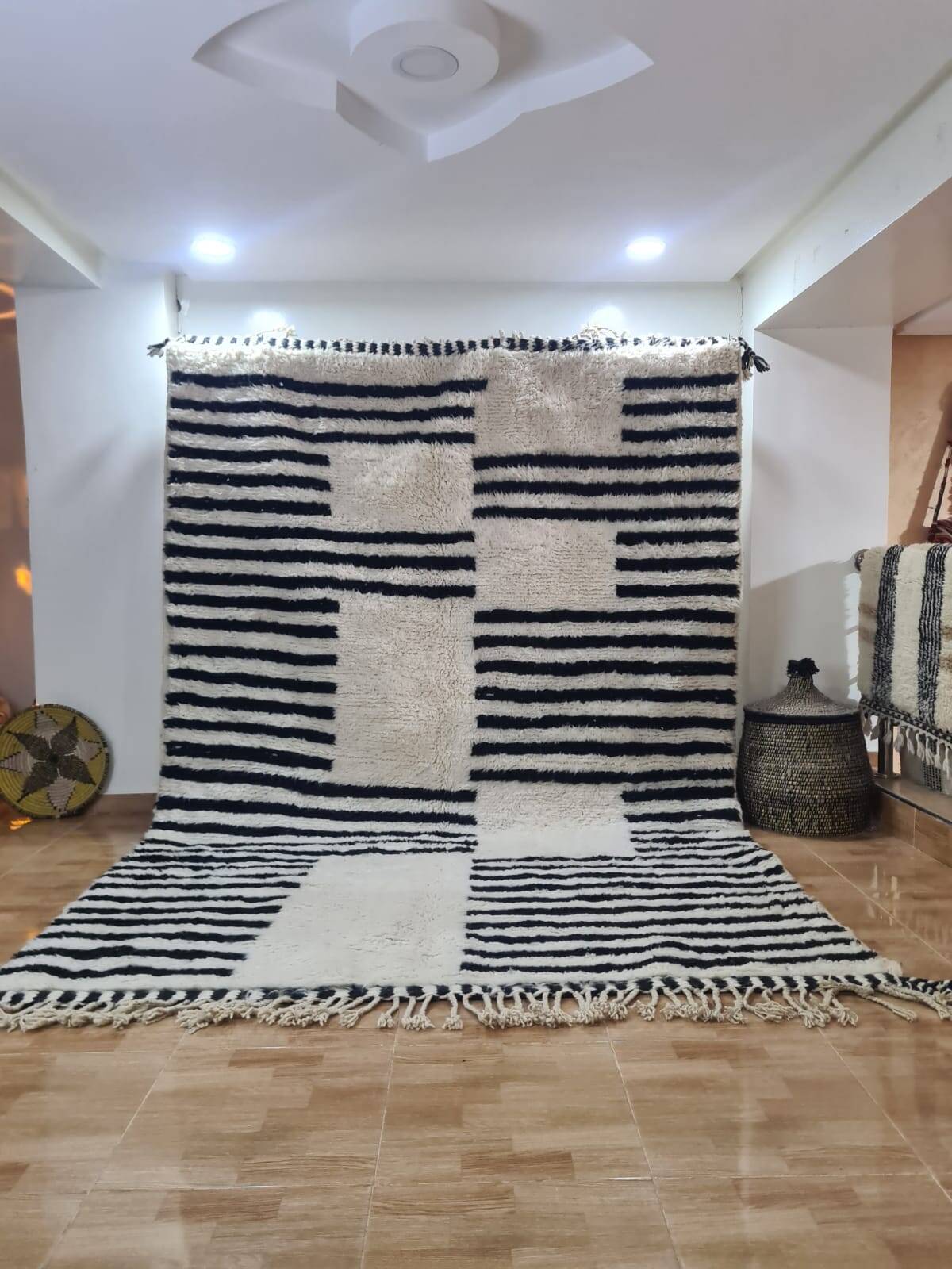Handmade wool Berber rug 300X200 cm