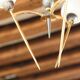 60s chandelier, brass and opaline