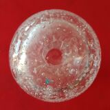 Biot-style soliflore vase in bubbled glass
