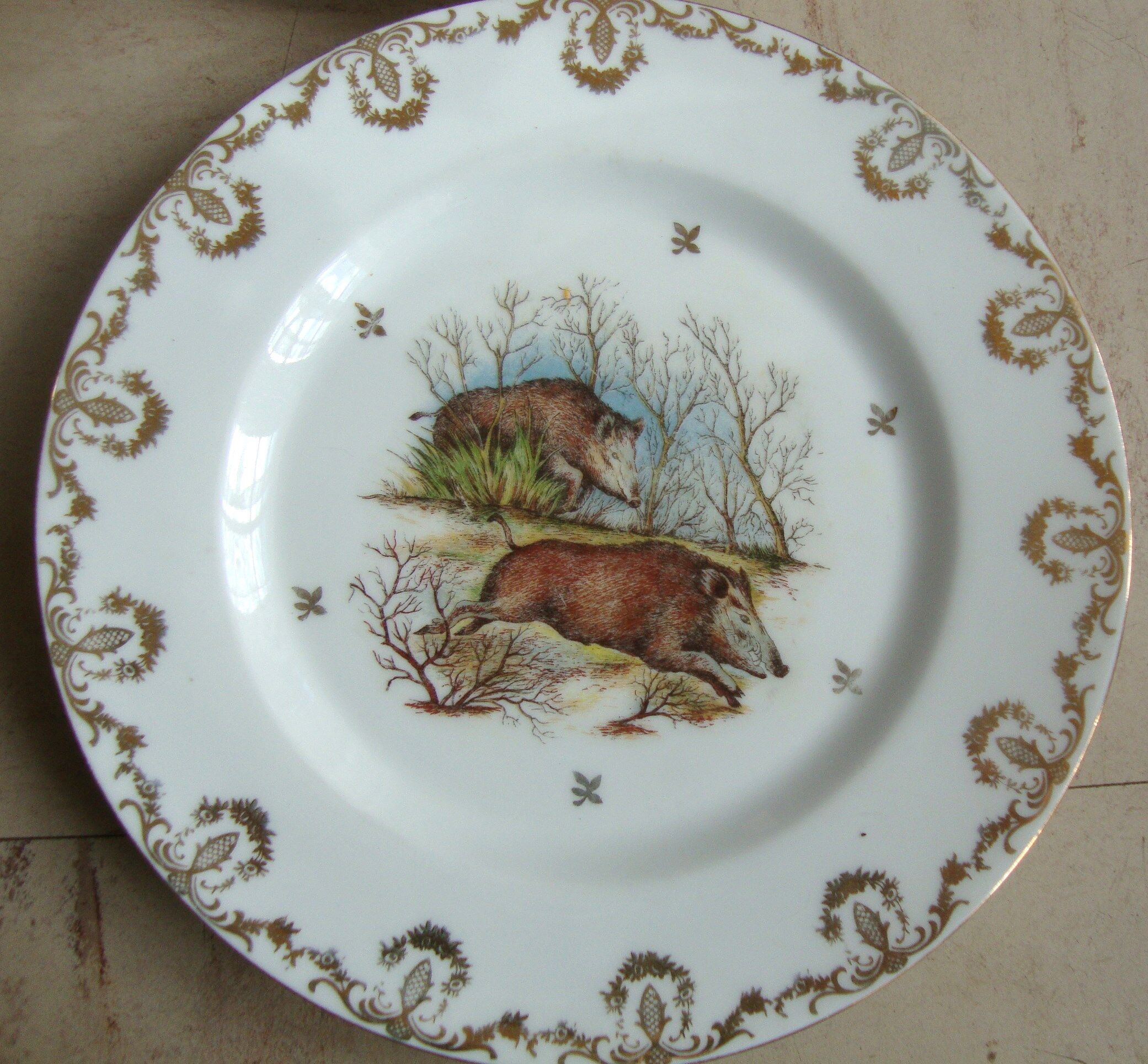 6 Limoges porcelain plates