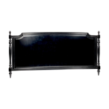 BedHead in solid black laqué wood 234x116cm
