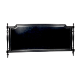 BedHead in solid black laqué wood 234x116cm