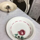 Hollow dish of round shape, made in France Digoin Sarreguemines