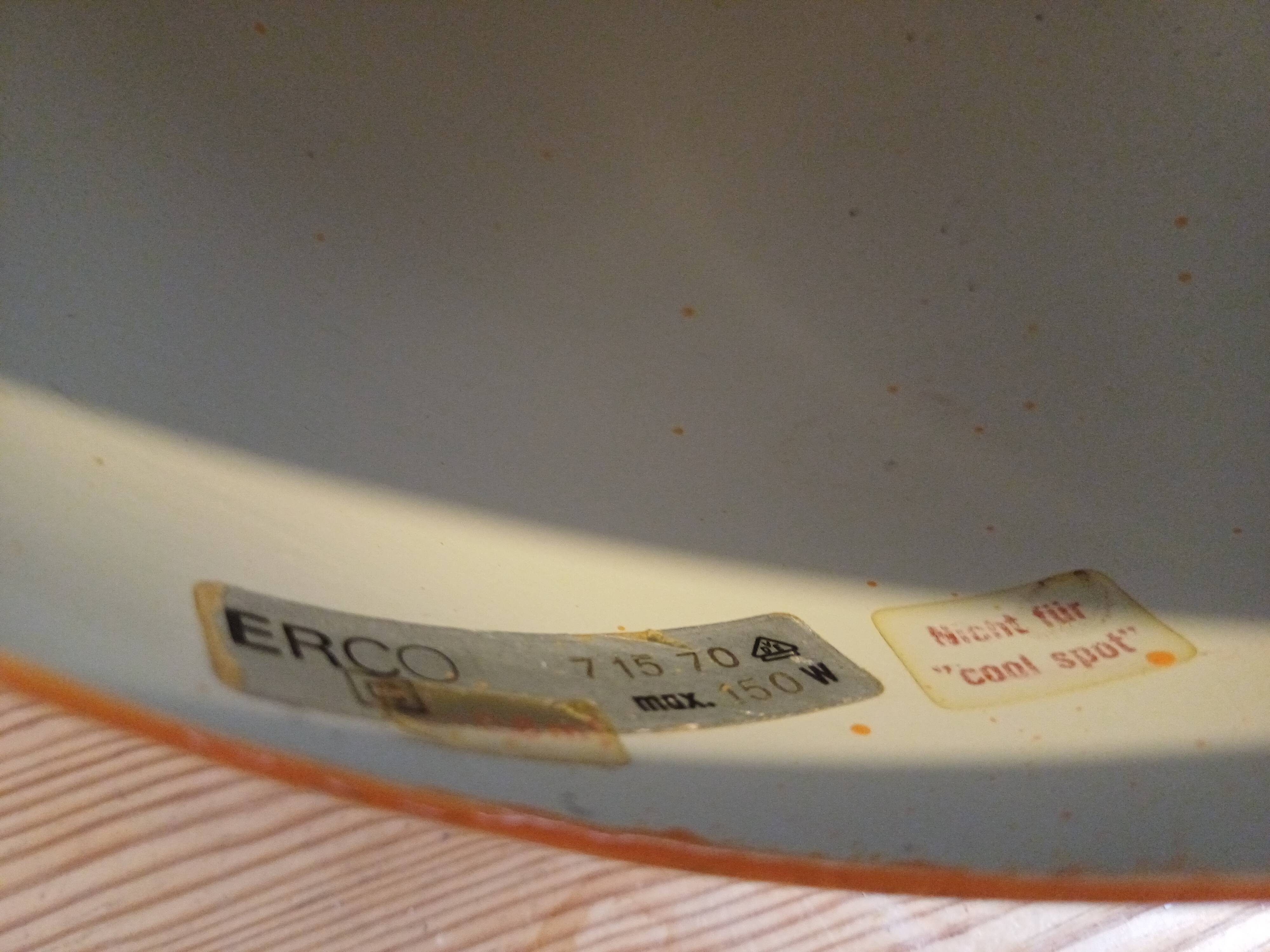 Pair of vintage erco dmi pendants or wall lights