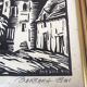 Golden wood frame Barbara Biss Original print
