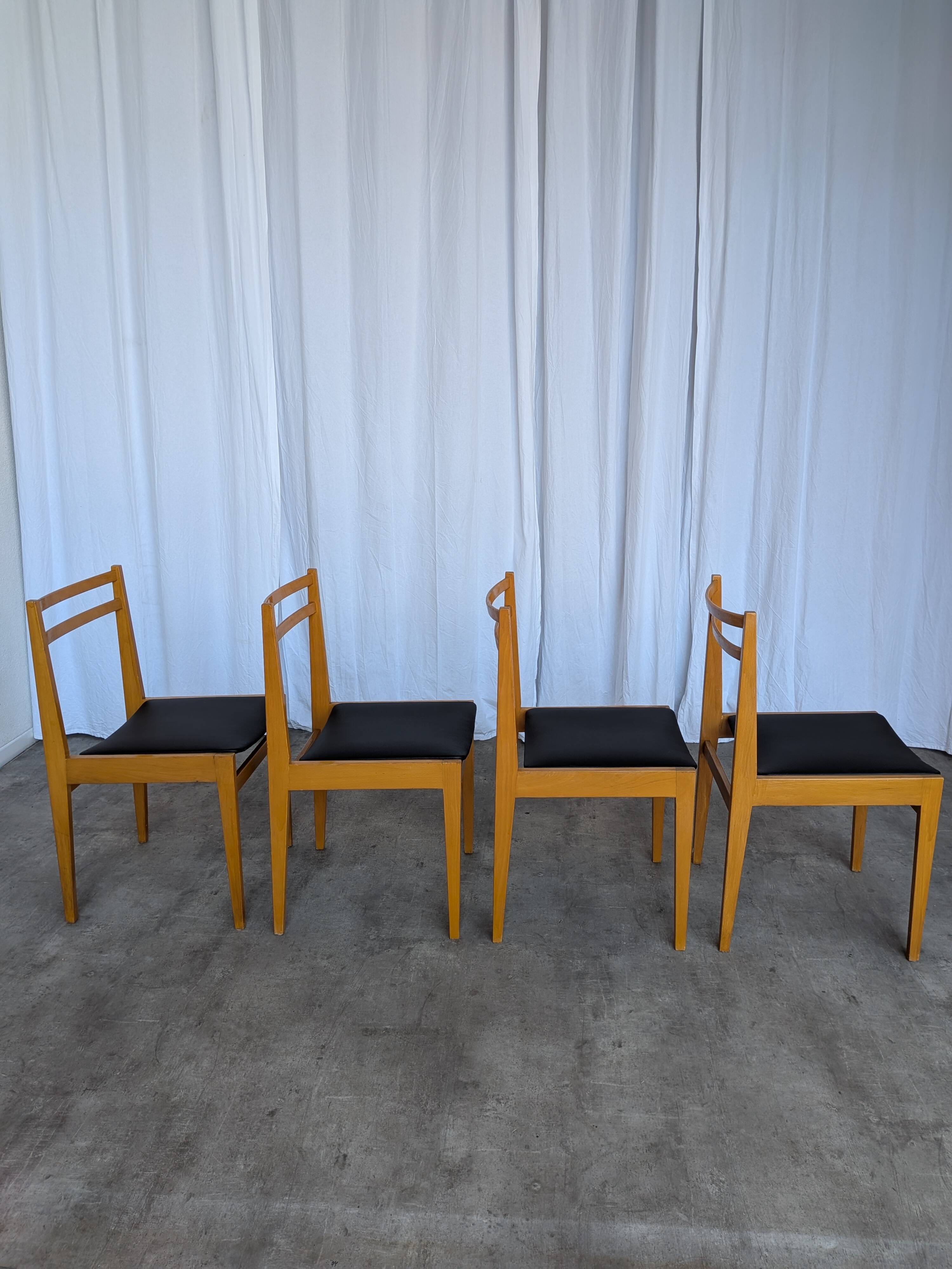 Chaises de salle à manger en bois scandinave vintage - Branko Ursic STOL Kamnik, ensemble o