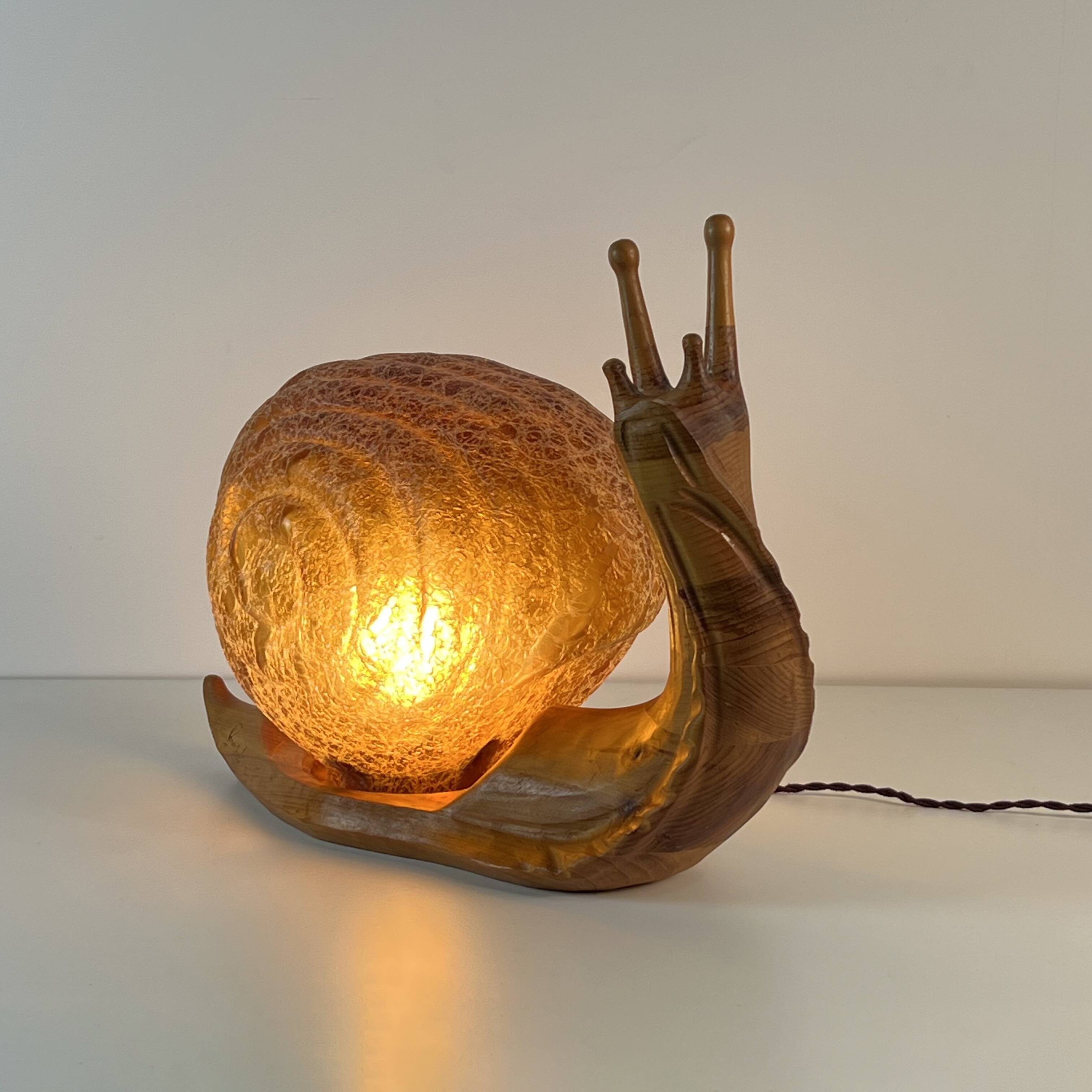 Snail Design Table Lamp - Marzio Cecchi, Murano glass 1960