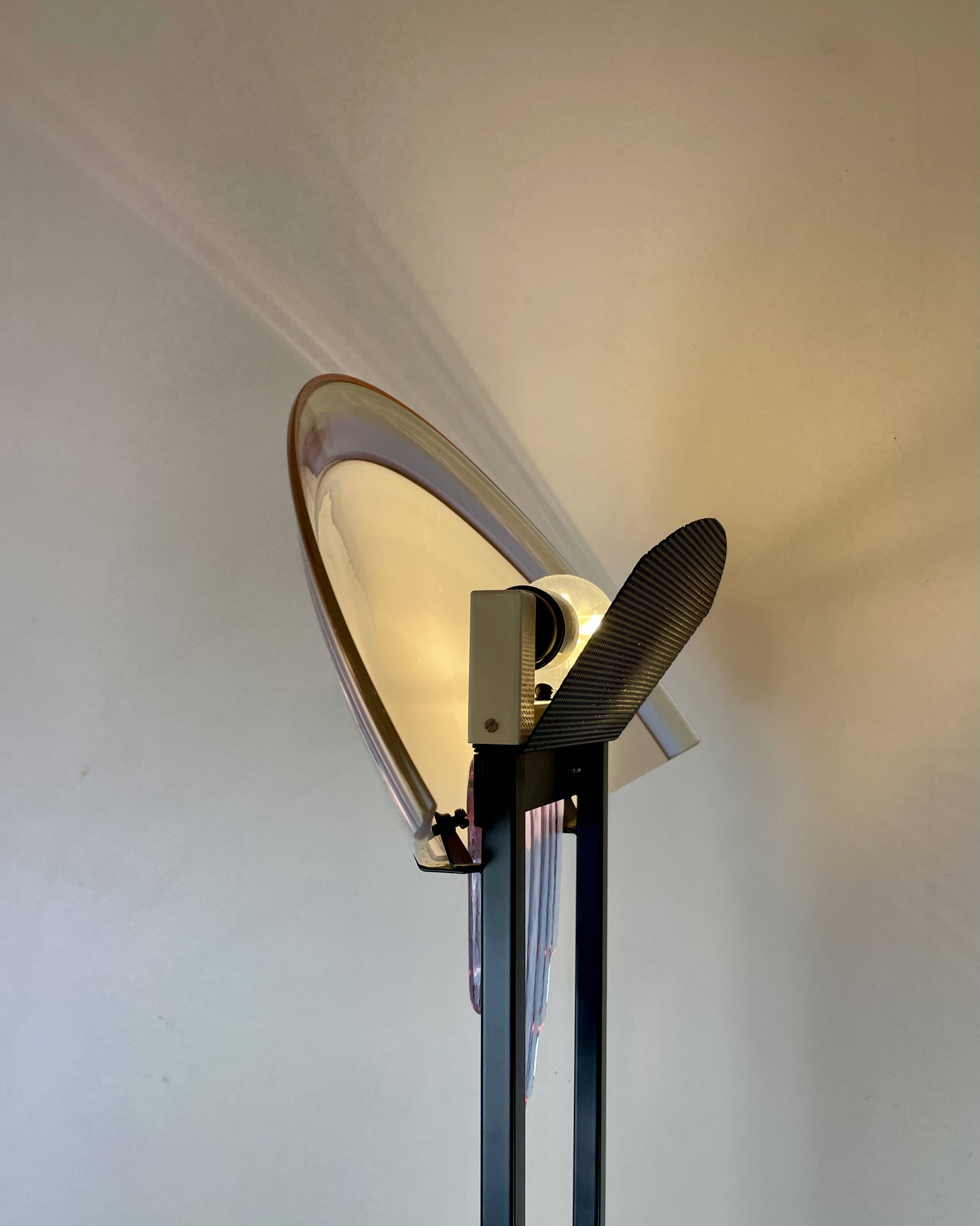 Murano Post-Modern Floor Lamp att. To Mazzega, Italy, 1980s