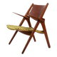 CH-28 Teak and Unika Vaev Easychair by Hans J. Wegner 1960s