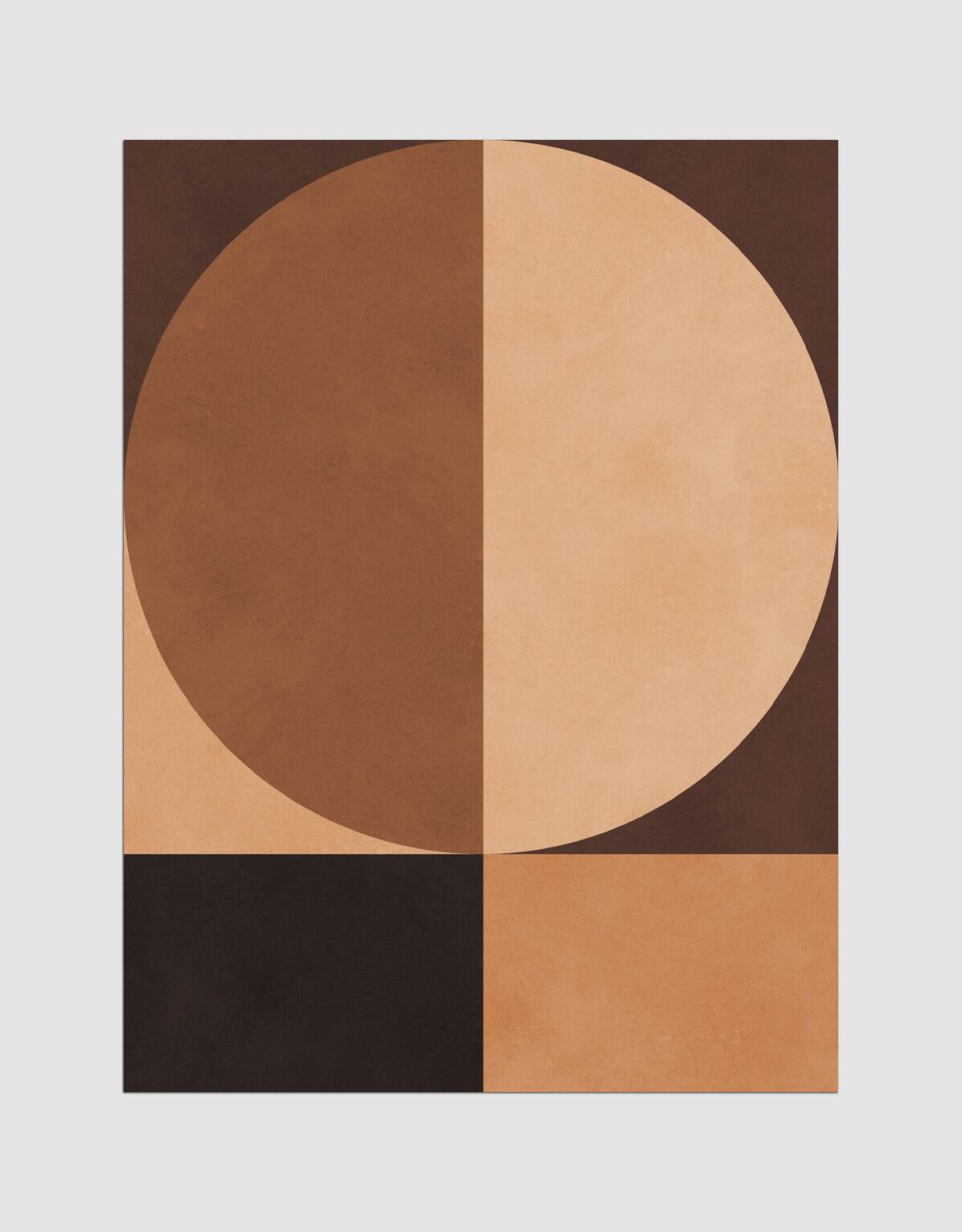 Set of 4 geometric arts in brown tones