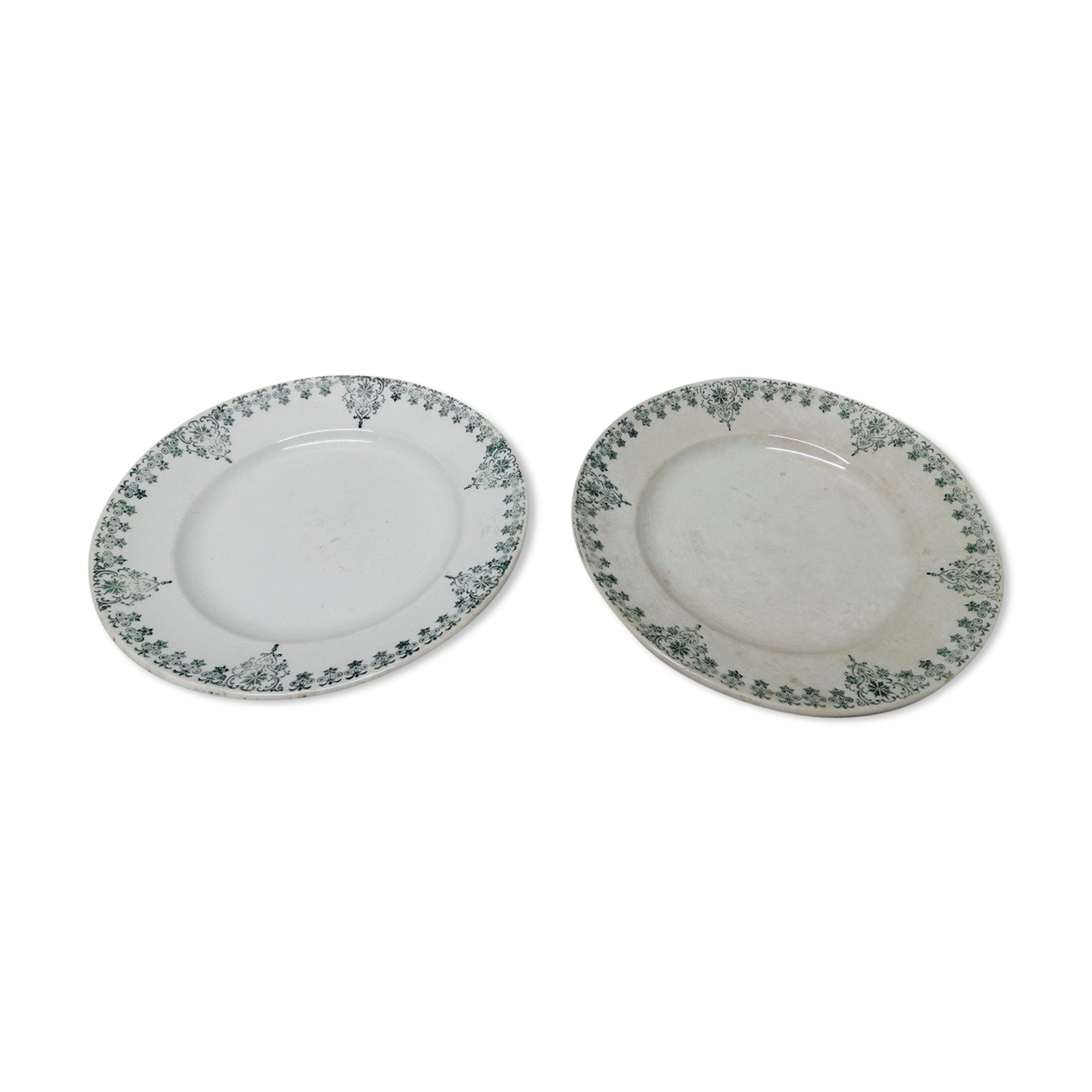 Wolf Mill Plate Plates 452 Old Vintage Lot of 2