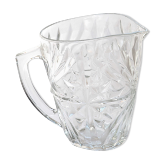 Molded glass pitcher