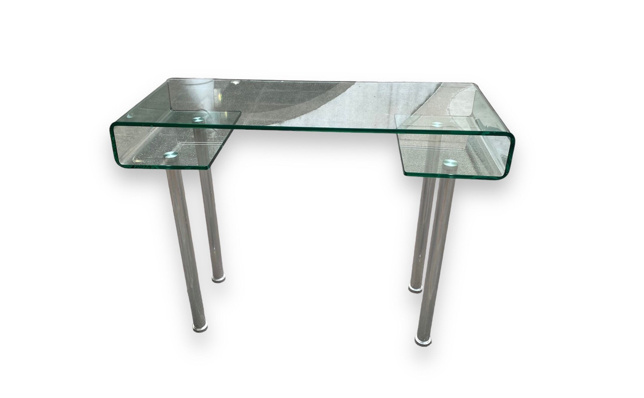 Glass desk - 80s