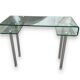 Glass desk - 80s