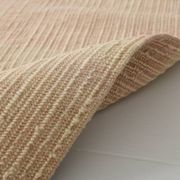 Tapis Kilim en jute et laine rose clair fait main