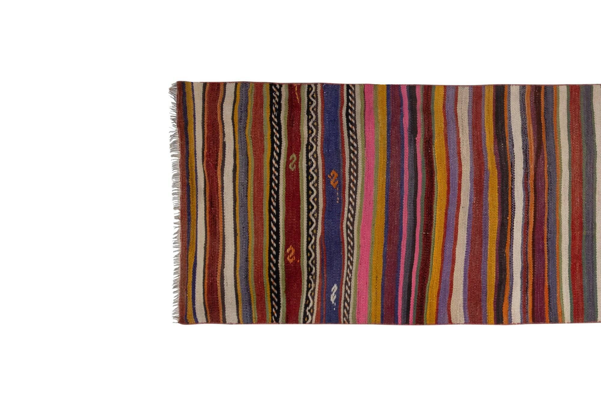Vintage Turkish hallway rug 77x348 cm