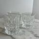 Set of three crystal whiskey glasses