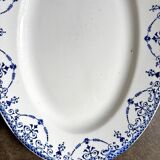 HB&Cie oval dish in blue ironstone, "Balzac" service