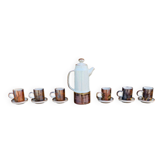 Vintage stoneware coffee set from the 1970s