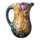 Vintage slip pitcher with floral decoration