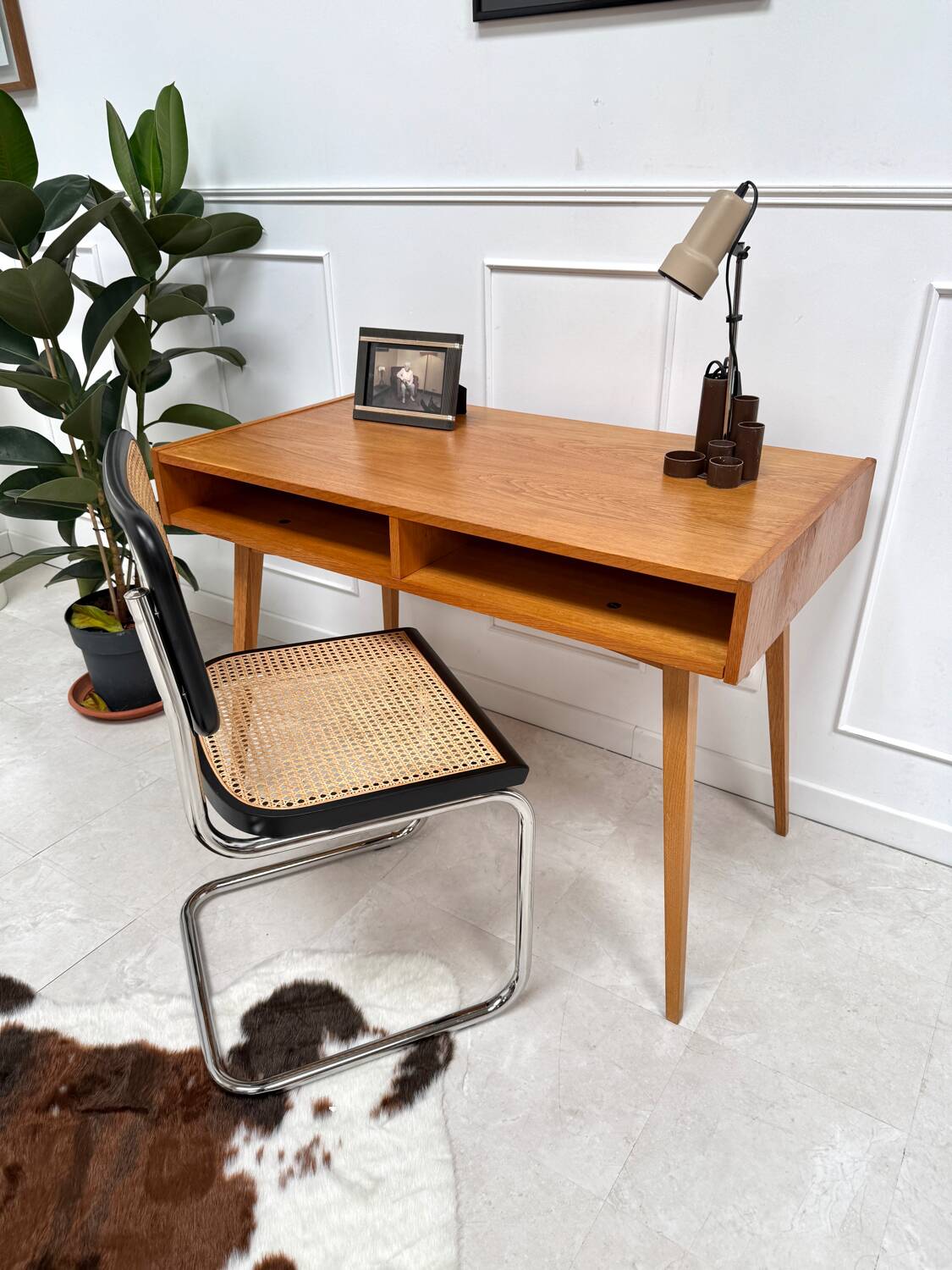 Vintage compass leg desk