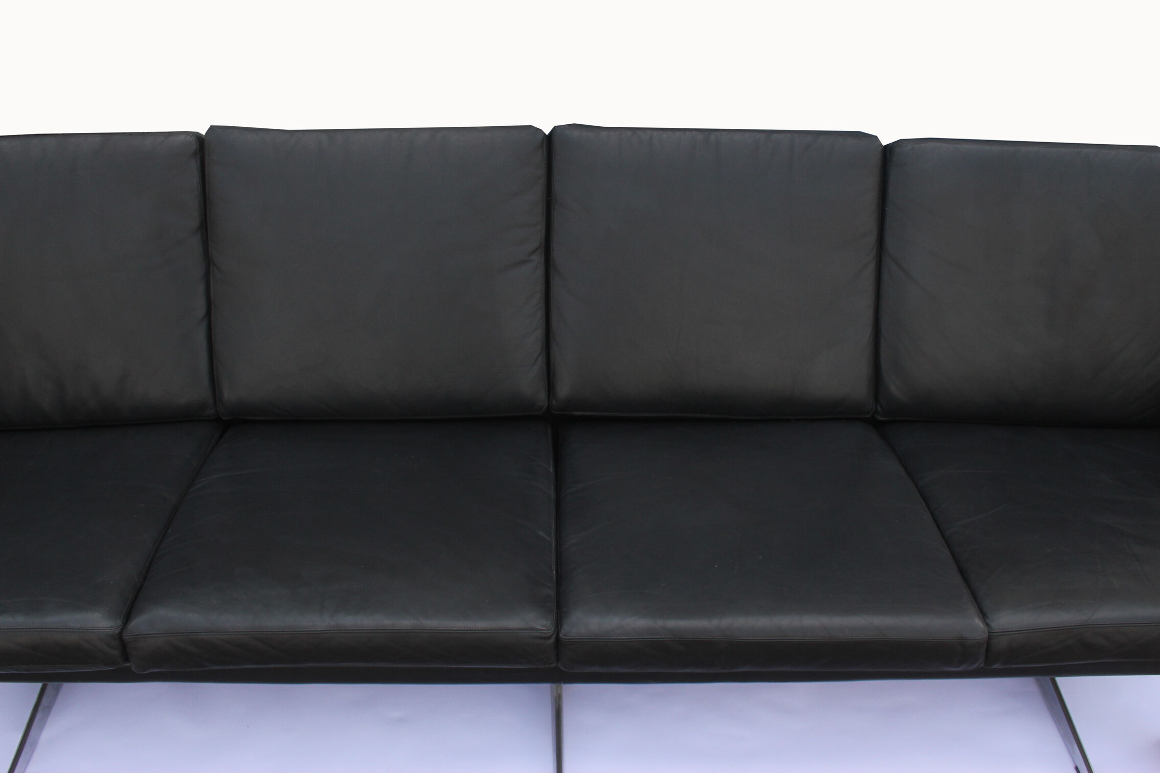 1960s leather 4-seater sofa