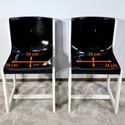 Pair of Lacquered Wooden chairs, signed P.Gautier -1960