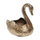 Cache pot laiton zoomorphe cygne vintage