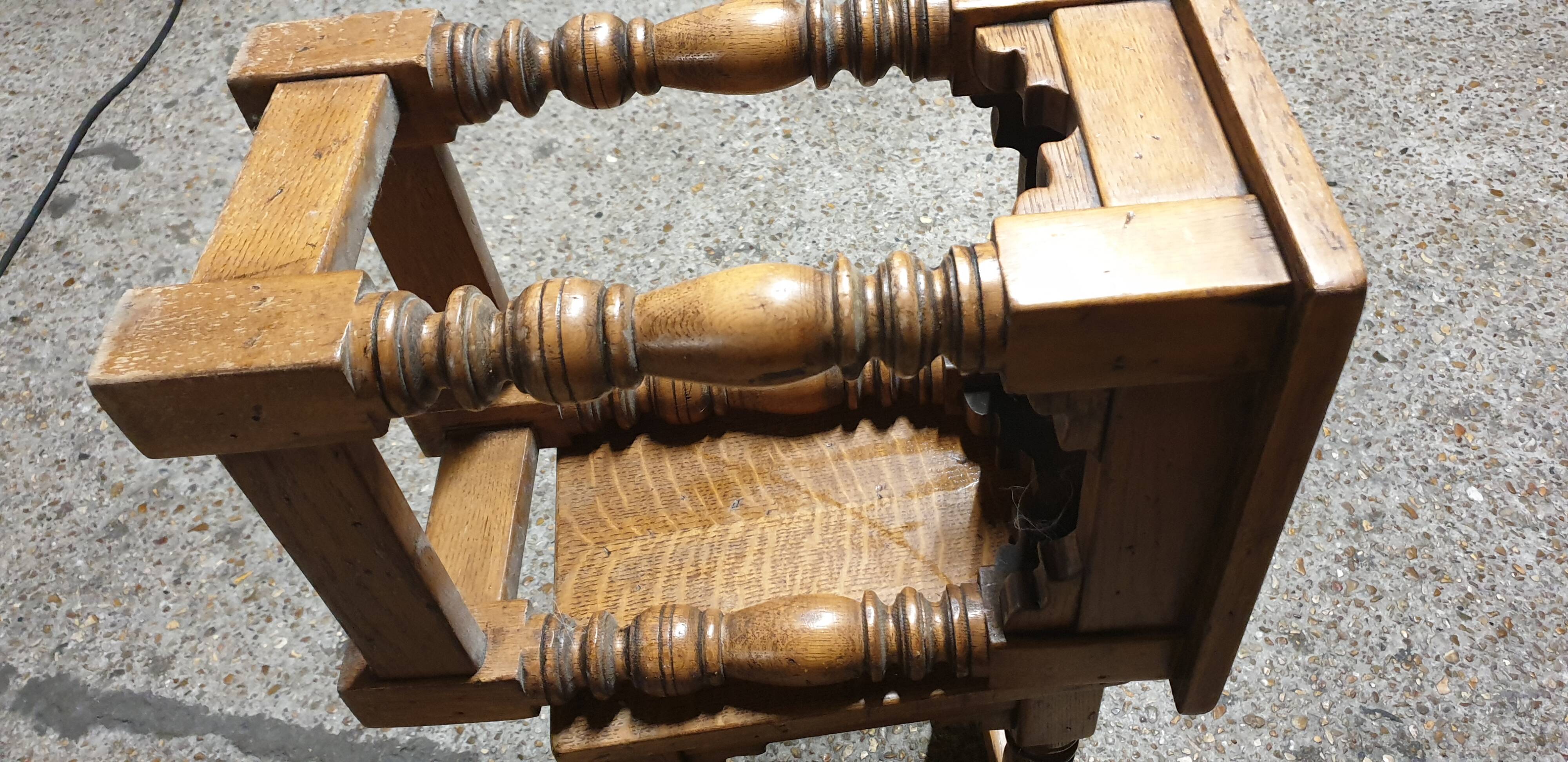 Solid oak stools