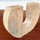 Italian brutalist candleholder by Fratelli Mannelli for Travertino di Rapolano, 1970s