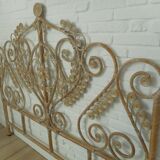 Headboard rattan peacock