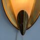 Pair of brass and glass wall lights from the mid-century, 1950s, Germany.