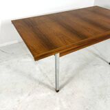 Extendable Vintage teak diningtable with Chrome legs by Alfred Hendrickx Belform